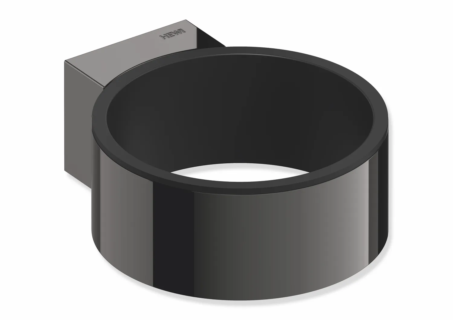 Föhnhalter des Systems 900, Halter aus Edelstahl, PVD, zur Wandmontage, mit Einsatz zum Schutz aus mattem Polyamid, schwarz, in Farbe CK (messing glänzend) Föhnhalter des Systems 900, Halter aus Edelstahl, PVD, zur Wandmontage, mit Einsatz zum Schutz aus mattem Polyamid, schwarz, in Farbe CK (messing glänzend)
