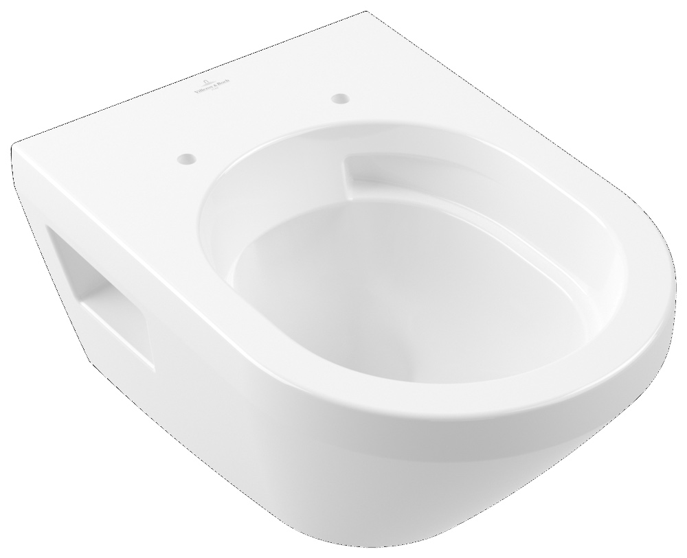 Tiefspül-WC spülrandlos Architectura 5684C0, 370 x 530 x 350 mm, Rund, wandhängend, Abgang waagerecht, Weiß Alpin