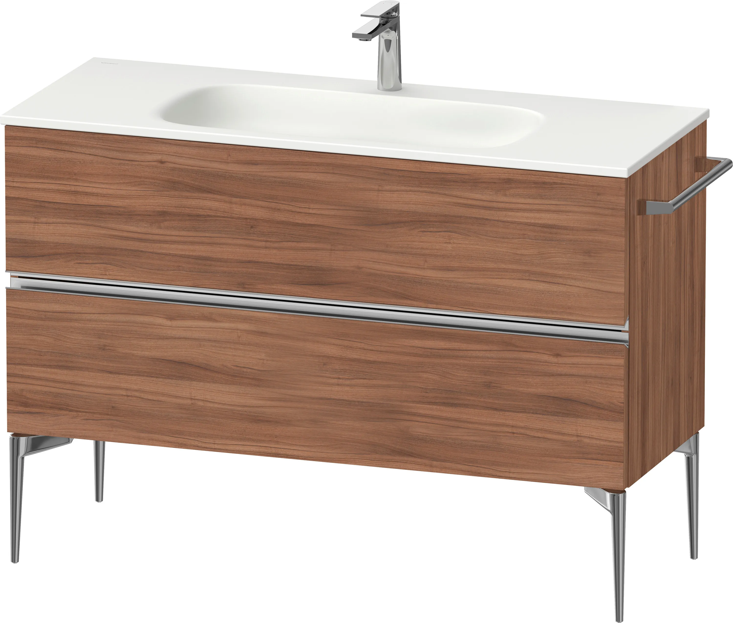 Duravit Waschtischunterschrank „Sivida“ 121 × 59,2 × 47,7 cm Nussbaum Natur