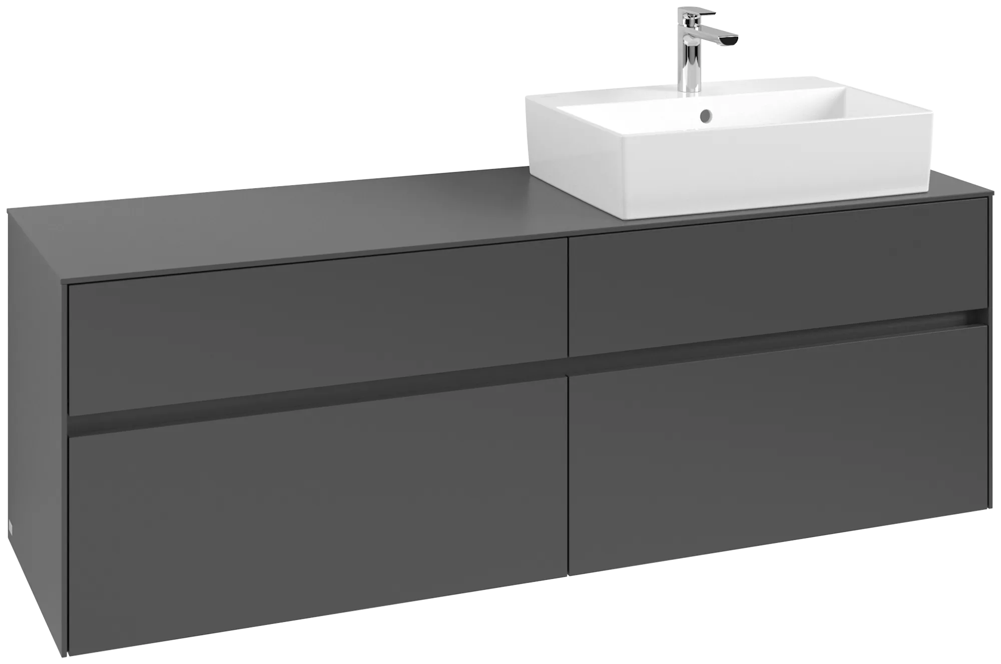 Villeroy & Boch Collaro Waschbeckenunterschrank C13600, 1600 x 548 x 500 mm, Graphite