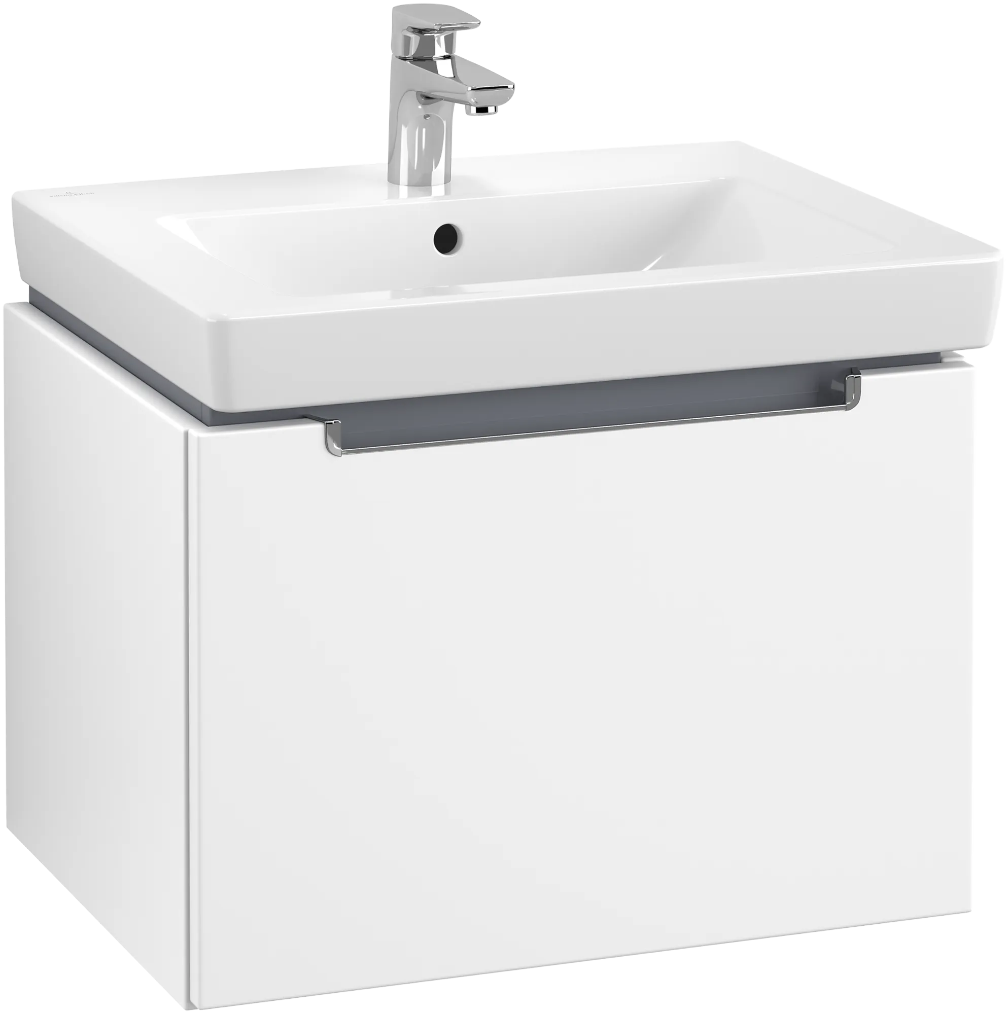 Villeroy & Boch Waschtischunterschrank „Subway 2.0“ 587 × 420 × 454 mm Weiß Matt, für Becken mittig, ohne Beleuchtung