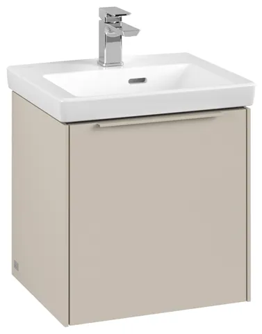 Villeroy & Boch Waschtischunterschrank mit Tür „Subway 3.0“ für Schrankwaschtisch 42,3 × 42,9 × 37,8 × 37,8 cm 1 Tür, Anschlag (Scharnier) links, Waschbecken mittig, 1 Tür, mittig, Anschlag links