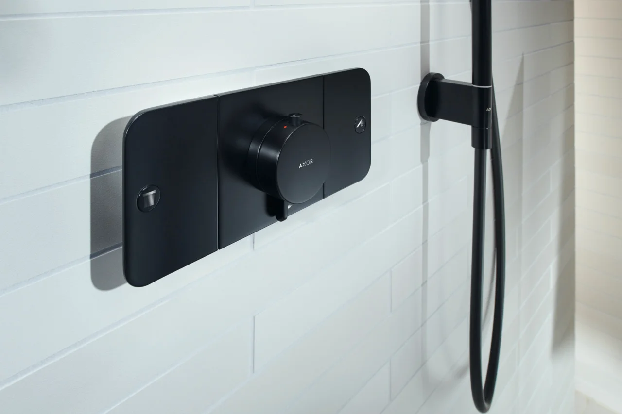 Hansgrohe AXOR One Thermostatmodul Unterputz, 2 Verbraucher, mattschwarz