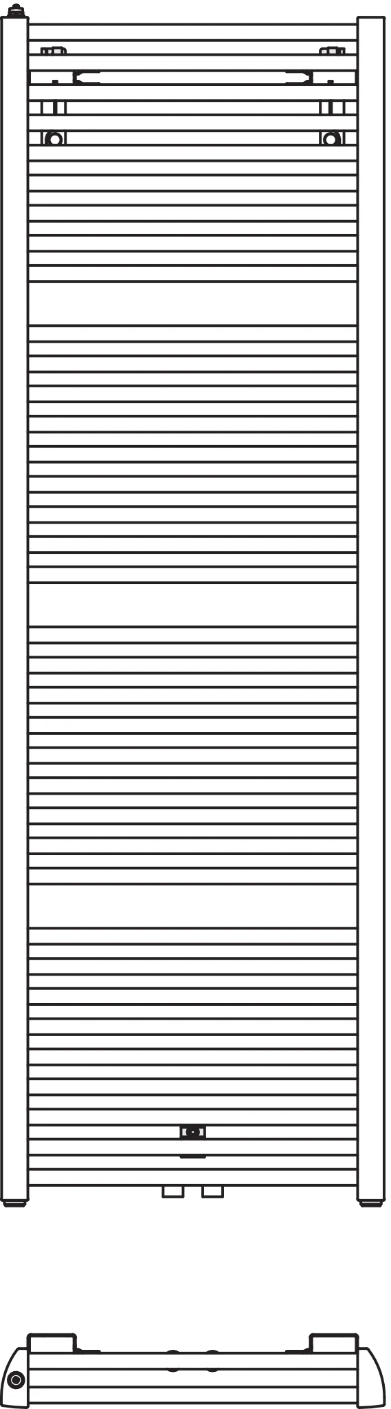 Kermi Design-Heizkörper „Duett®“ 93,4 × 118,8 cm in Weiß Kermi Design-Heizkörper „Duett®“ 93,4 × 118,8 cm in Weiß