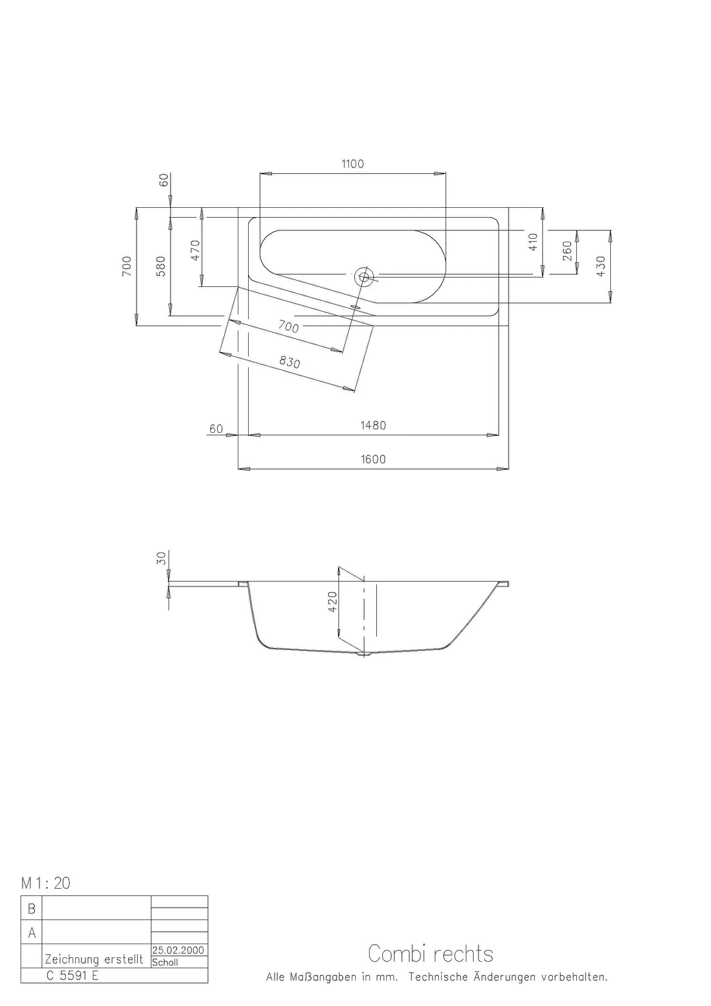 Hoesch Combi Badewanne Combi rechts 1600x700 Weiß Hoesch Combi Badewanne Combi rechts 1600x700 Weiß