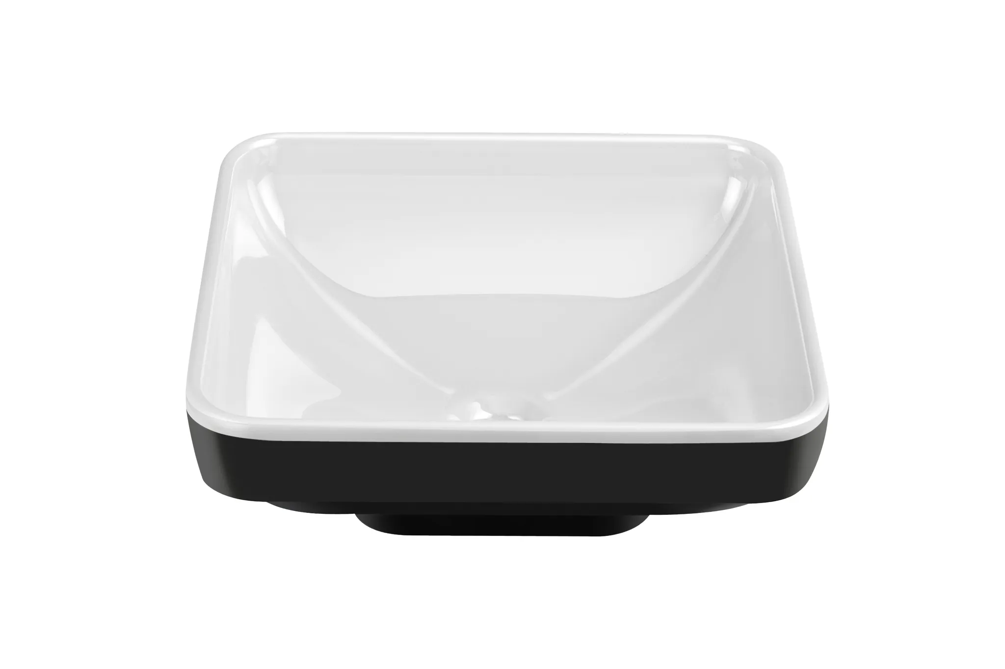 VitrA Water Jewels Aufsatzschale 39 cm quadratisch Perlmutt-Weiß/Schwarz