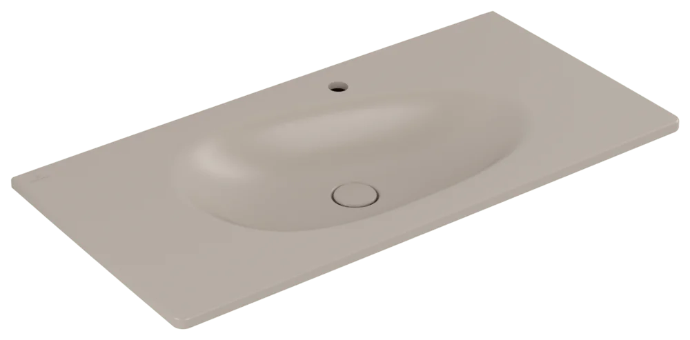 Villeroy & Boch Schrankwaschtisch Antao, Almond CeramicPlus, 1000x500x150 mm, matt, TitanCeram, 1-Loch Armatur