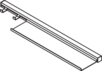 HEWI Ablage pulverbeschichtet in 65 × 2,5 × 13 cm