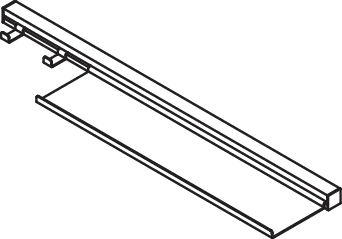 HEWI Wandprofil mit Ablage in Signalweiß matt HEWI Wandprofil mit Ablage in Signalweiß matt