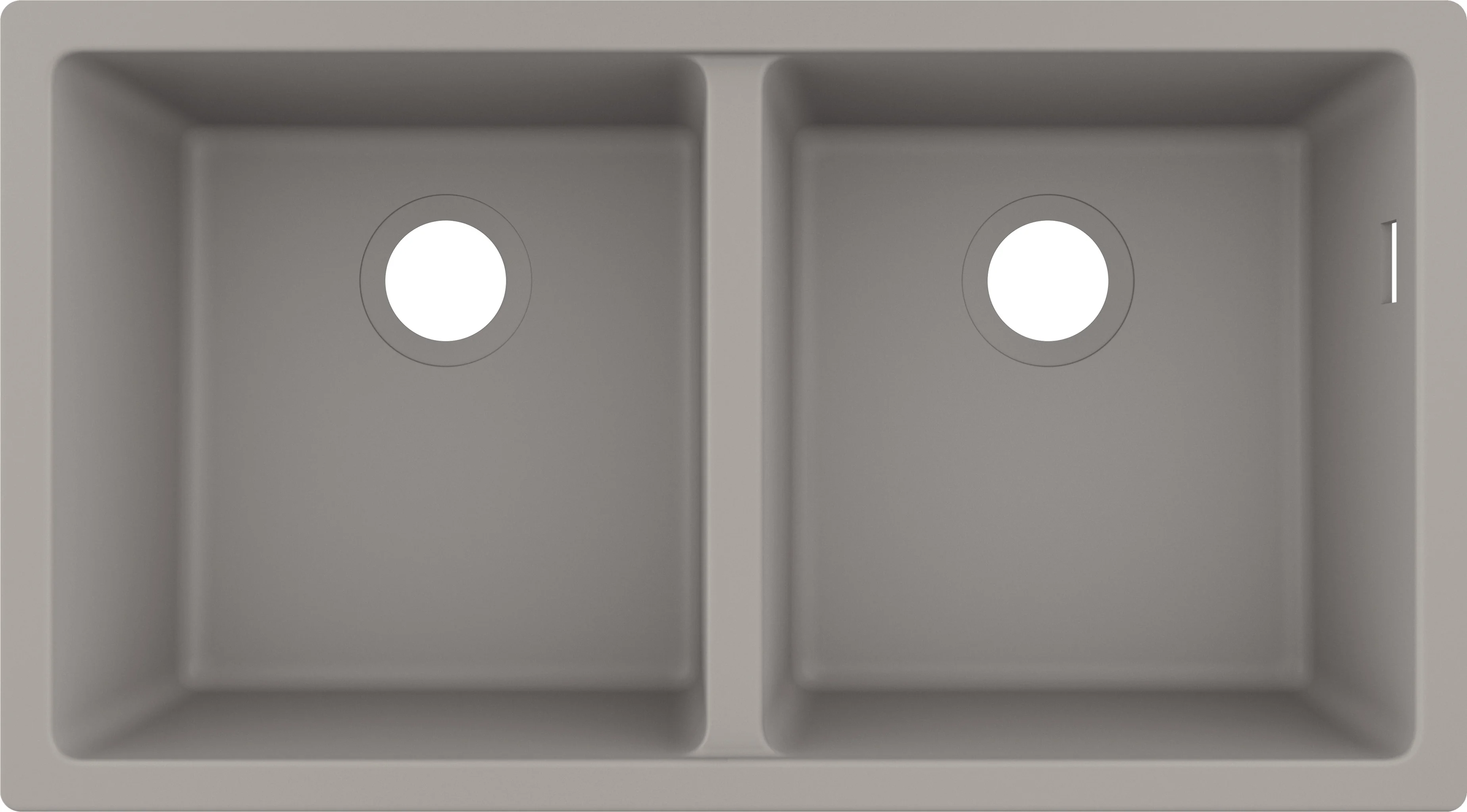 Hansgrohe Unterbauspüle S51, Serie S510-U770, Betongrau, 370x370 mm, 2 Hauptbecken, Beckentiefe 190 mm Hansgrohe Unterbauspüle S51, Serie S510-U770, Betongrau, 370x370 mm, 2 Hauptbecken, Beckentiefe 190 mm