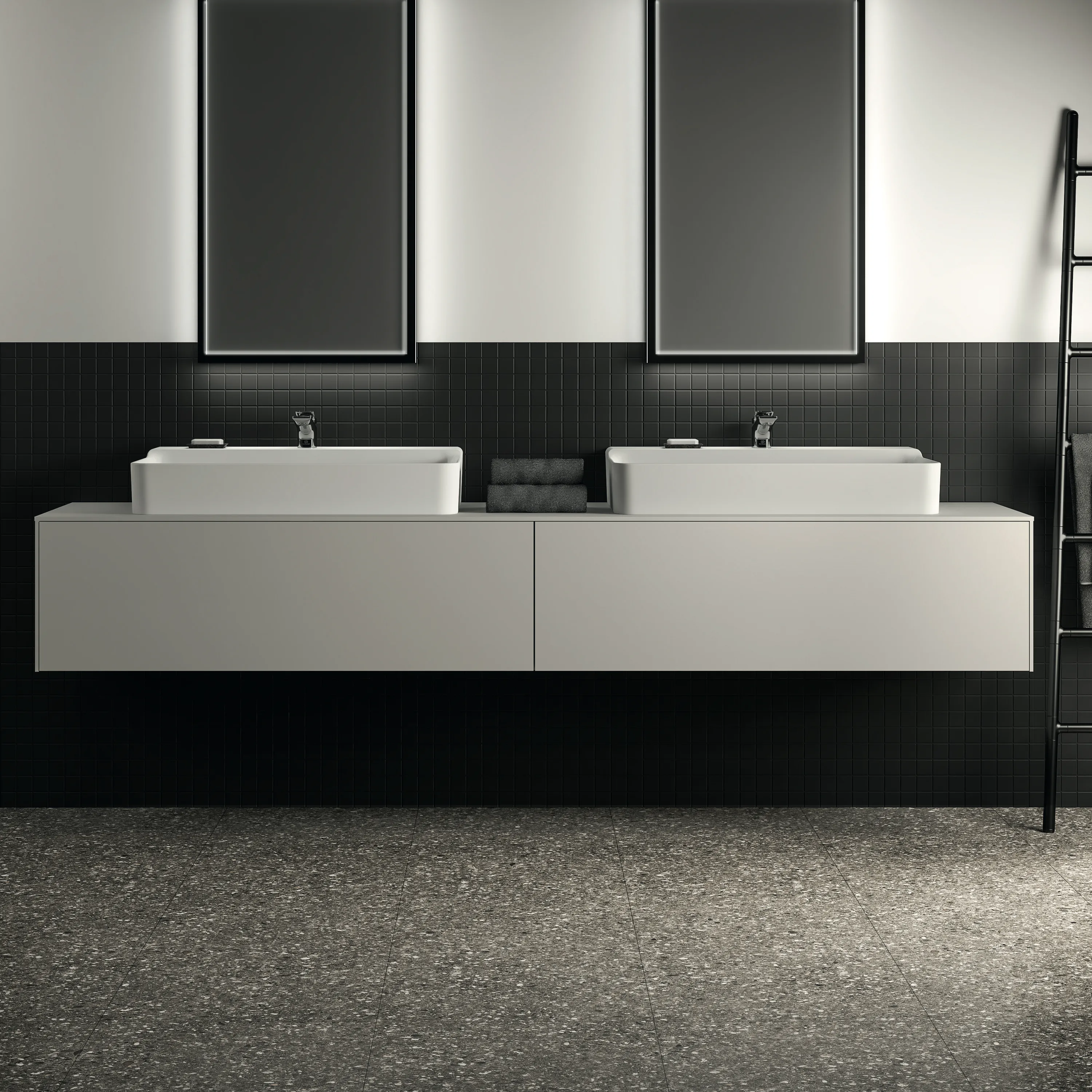 Ideal Standard Waschtischunterschrank „Conca“ 238,7 × 37 × 50,5 cm Weiß matt lackiert