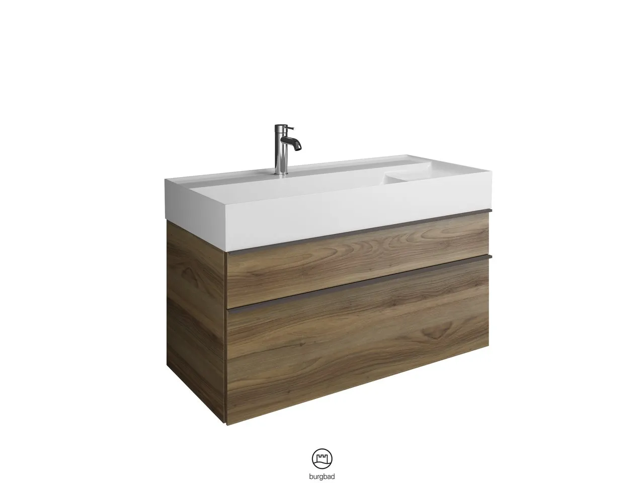 burgbad Yumo PG1 Mi-Waschtisch inkl. WTU, Mineralguss, 470x1015x610mm burgbad Yumo PG1 Mi-Waschtisch inkl. WTU, Mineralguss, 470x1015x610mm