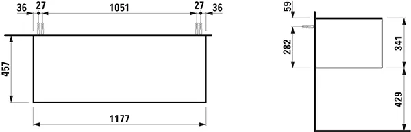 Laufen Sideboard „SONAR“ Kupfer