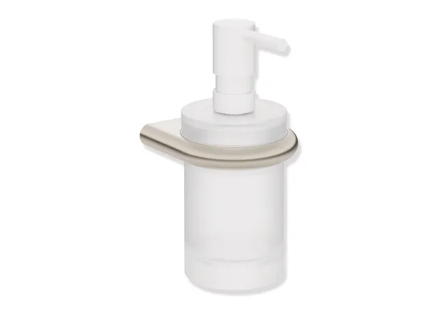 Seifenspender mit Halter, Halter Edelstahl, PVD beschichtet, Seifenspender aus satiniertem Kristallglas, Pumpenkopf Edelstahl, weiß tiefmatt pulverbeschichtet, Füllmenge ca. 200 ml, Breite 85 mm, Höhe 168 mm, Tiefe 92 mm, in Farbe CK Seifenspender mit Halter, Halter Edelstahl, PVD beschichtet, Seifenspender aus satiniertem Kristallglas, Pumpenkopf Edelstahl, weiß tiefmatt pulverbeschichtet, Füllmenge ca. 200 ml, Breite 85 mm, Höhe 168 mm, Tiefe 92 mm, in Farbe CK