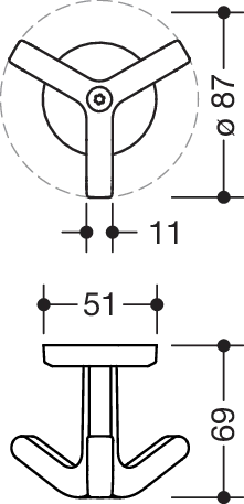 HEWI Dreifachhaken „Serie 477“