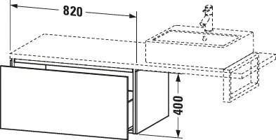 Duravit Unterschrank für Konsole „L-Cube“ 82 × 40 × 54,7 cm Weiß Hochglanz