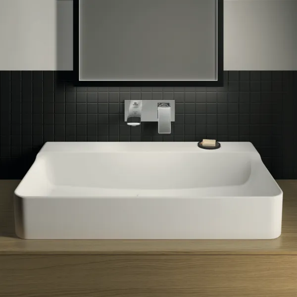 Waschbecken „Conca“ 80 × 45 × 14,5 cm in Weiß