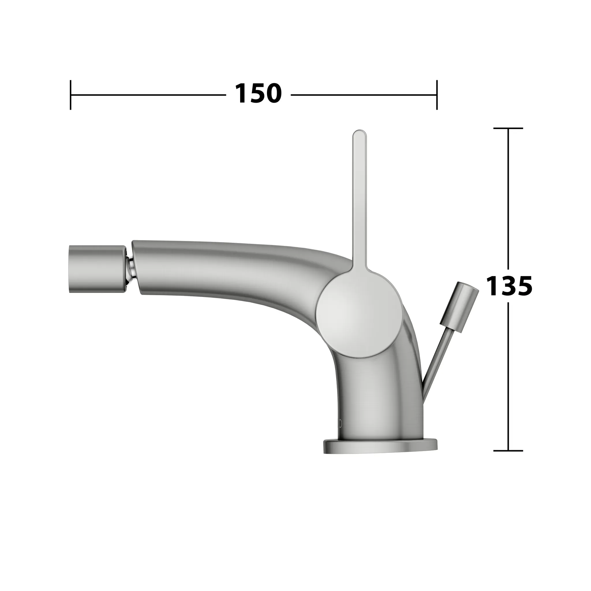 Edition 400 Einhebel-Bidetmischer Edelstahl-finish