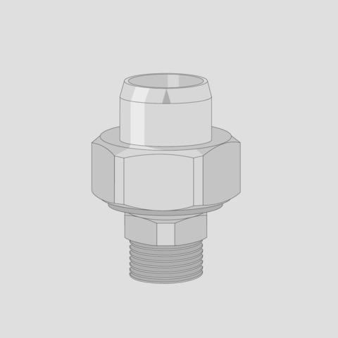 SANIT Übergangsverschraubung Außengewinde d50xR 1 1/2,PN25/SDR9