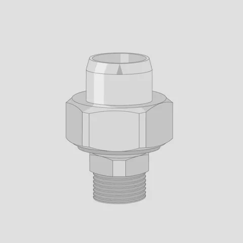 SANIT Übergangsverschraubung Außengewinde d50xR 1 1/2,PN25/SDR9 SANIT Übergangsverschraubung Außengewinde d50xR 1 1/2,PN25/SDR9