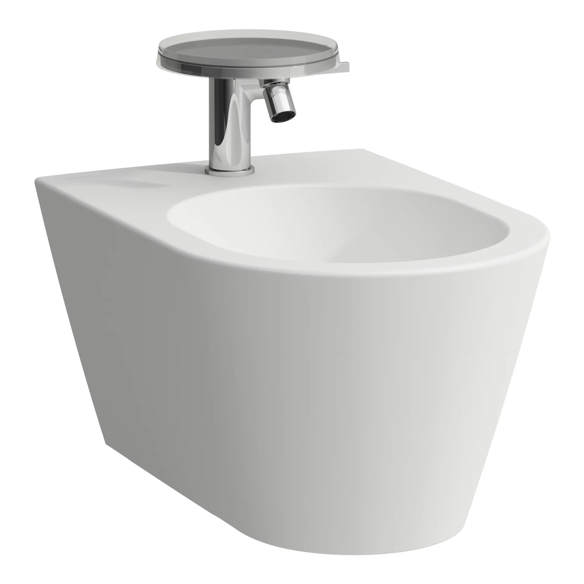 Laufen Wandbidet Kartell by Laufen, weiß matt, 370 x 545 mm, Höhe 285 mm, 1 Hahnloch mittig, wandhängend