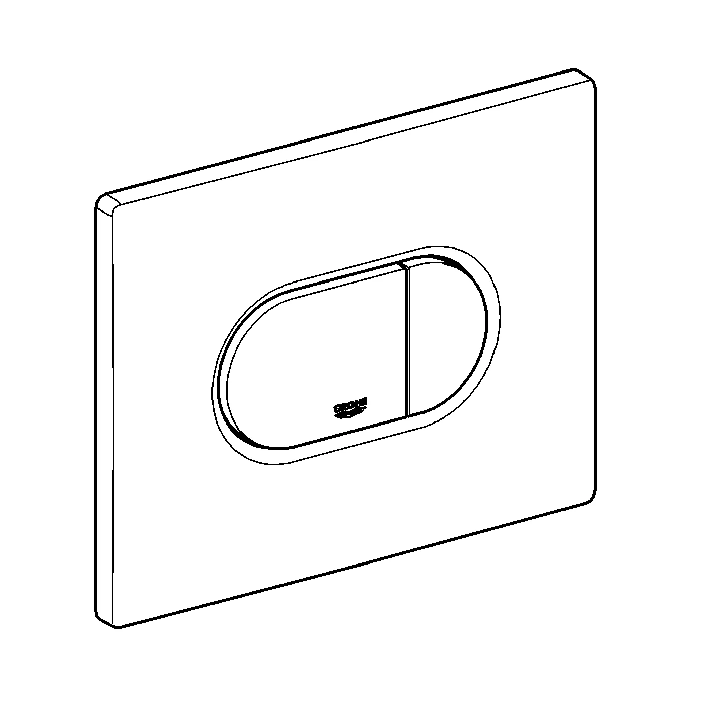 WC-Betätigung Arena Cosmopolitan 38858, waagerechte Montage WC-Betätigung Arena Cosmopolitan 38858, waagerechte Montage