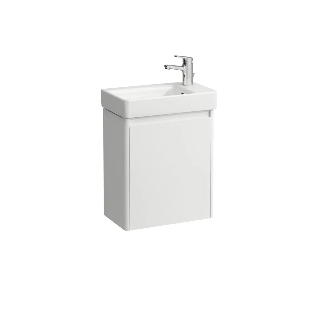 Waschtischunterbau BASE 2.0 für PRO S 262x454x522 1 Tür mit Griffmulde, Scharnier rechts für Waschtisch H815954 weiß matt