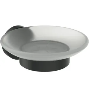 Seifenschale IOM satiniertes Glas Chrom Seifenschale IOM satiniertes Glas Chrom