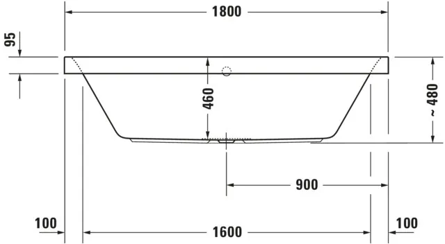 Duravit Badewanne „Happy D.2“ rechteck 180 × 80 cm