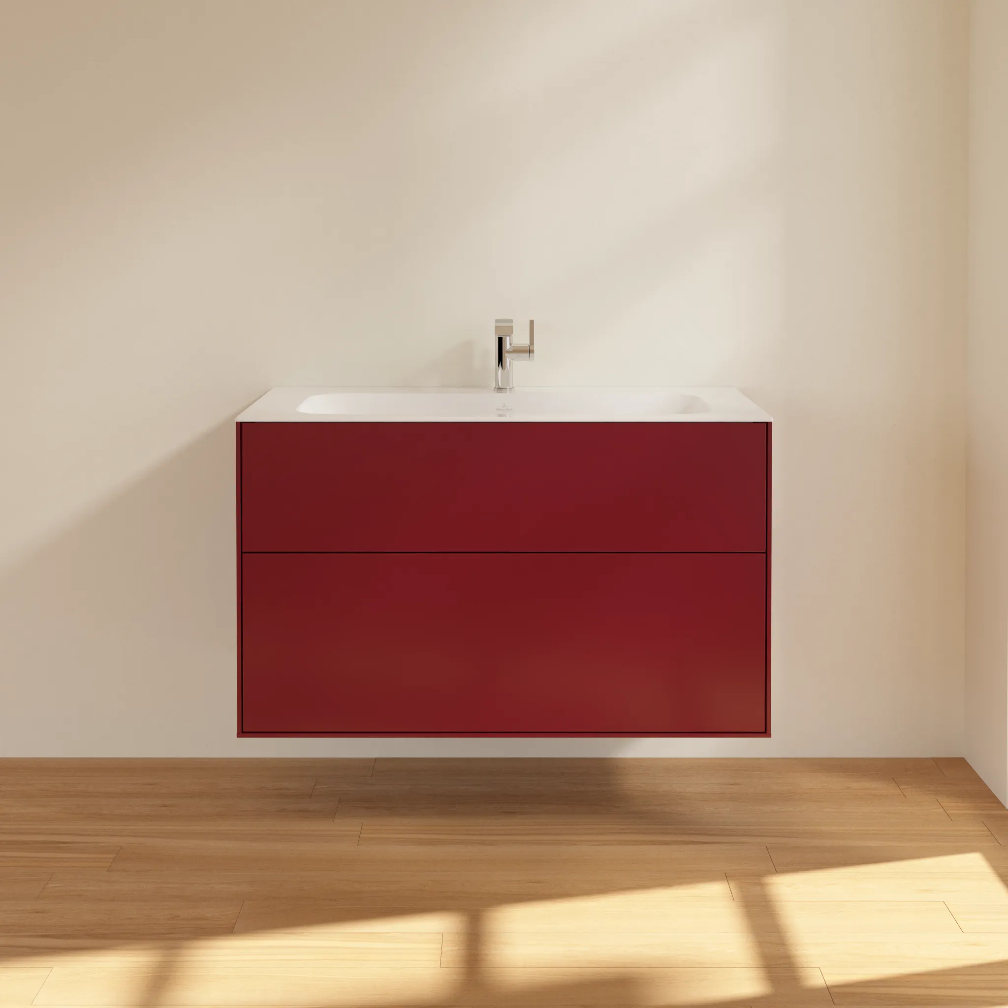 Villeroy & Boch Waschtischunterschrank „Finion“ für Schrankwaschtisch 996 × 591 × 498 mm Peony Matt Lacquer, für Becken mittig