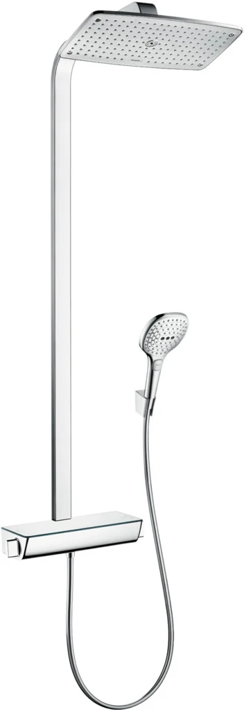 Hansgrohe Showerpipe Raindance E EcoSmart Thermostat Chrom 360 x 190 mm Aufputzinstallation DN15 G 1/2 Hansgrohe Showerpipe Raindance E EcoSmart Thermostat Chrom 360 x 190 mm Aufputzinstallation DN15 G 1/2