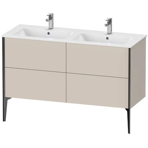 Duravit Waschtischunterschrank bodenstehend „XViu“ 128 × 59,4 × 48 cm in Taupe Supermatt