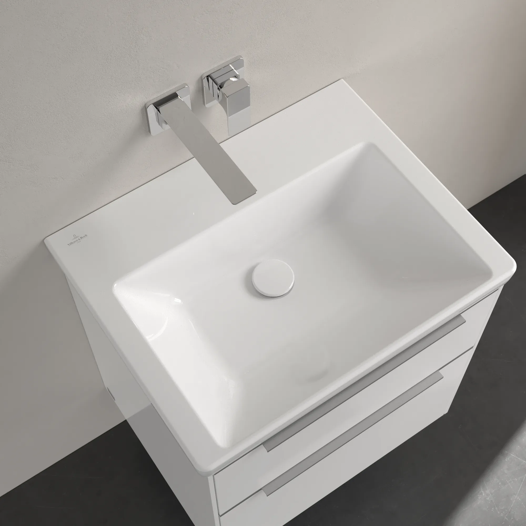 Villeroy & Boch Wandwaschtisch aus TitanCeram „Subway 3.0“ 600 × 470 × 165 mm, ohne Hahnlochbohrung in Weiß Alpin Villeroy & Boch Wandwaschtisch aus TitanCeram „Subway 3.0“ 600 × 470 × 165 mm, ohne Hahnlochbohrung in Weiß Alpin