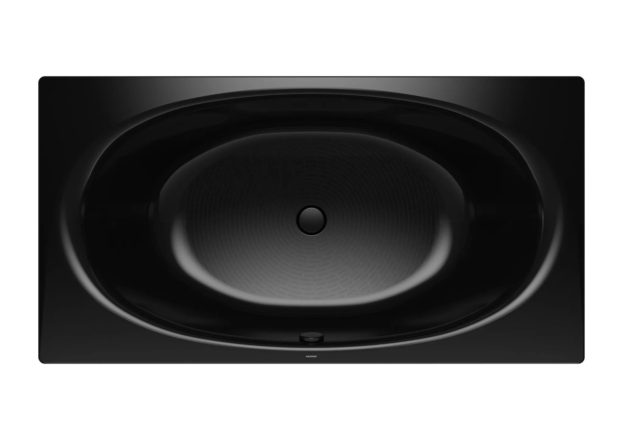 Kaldewei Badewanne „Ellipso Duo“ rechteck 190 × 100 cm, ohne Grifflochbohrungen in schwarz