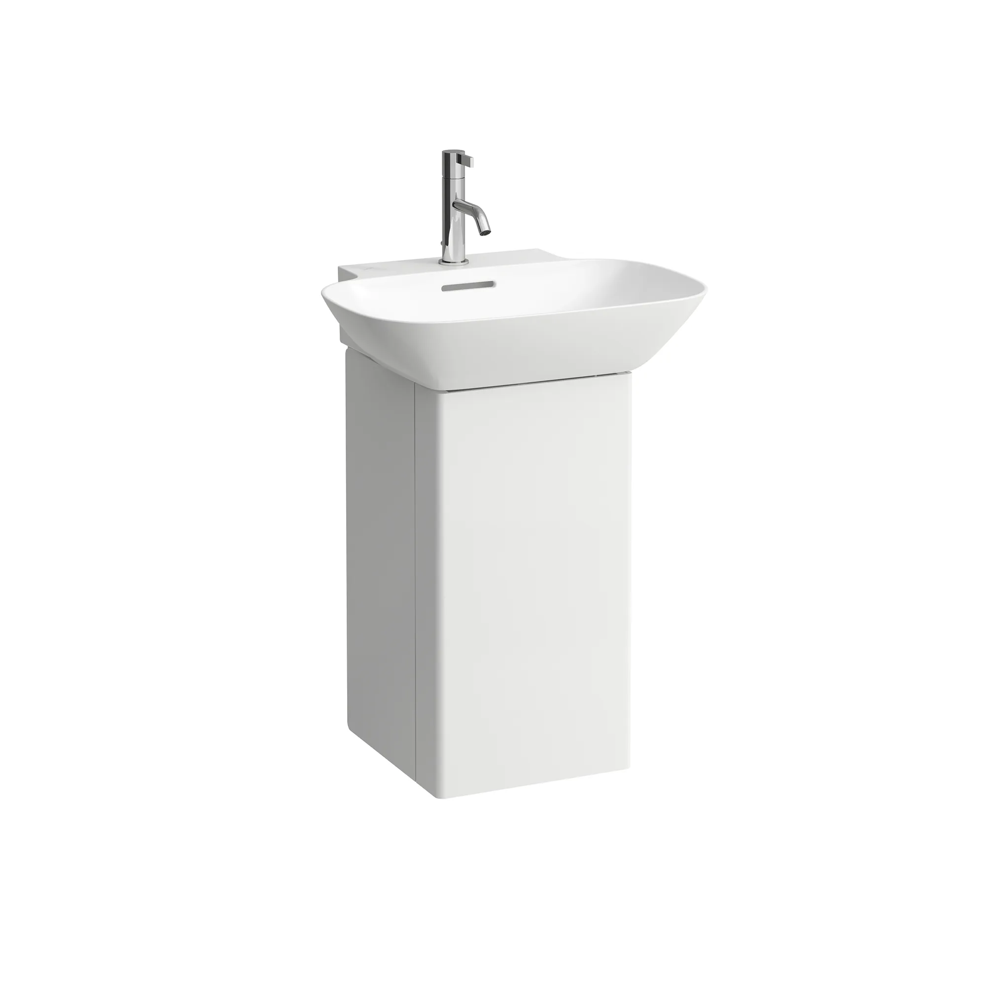 Laufen Waschtischunterbau „INO“ 340 × 605 × 320 mm Weiß matt, Anschlag links Laufen Waschtischunterbau „INO“ 340 × 605 × 320 mm Weiß matt, Anschlag links
