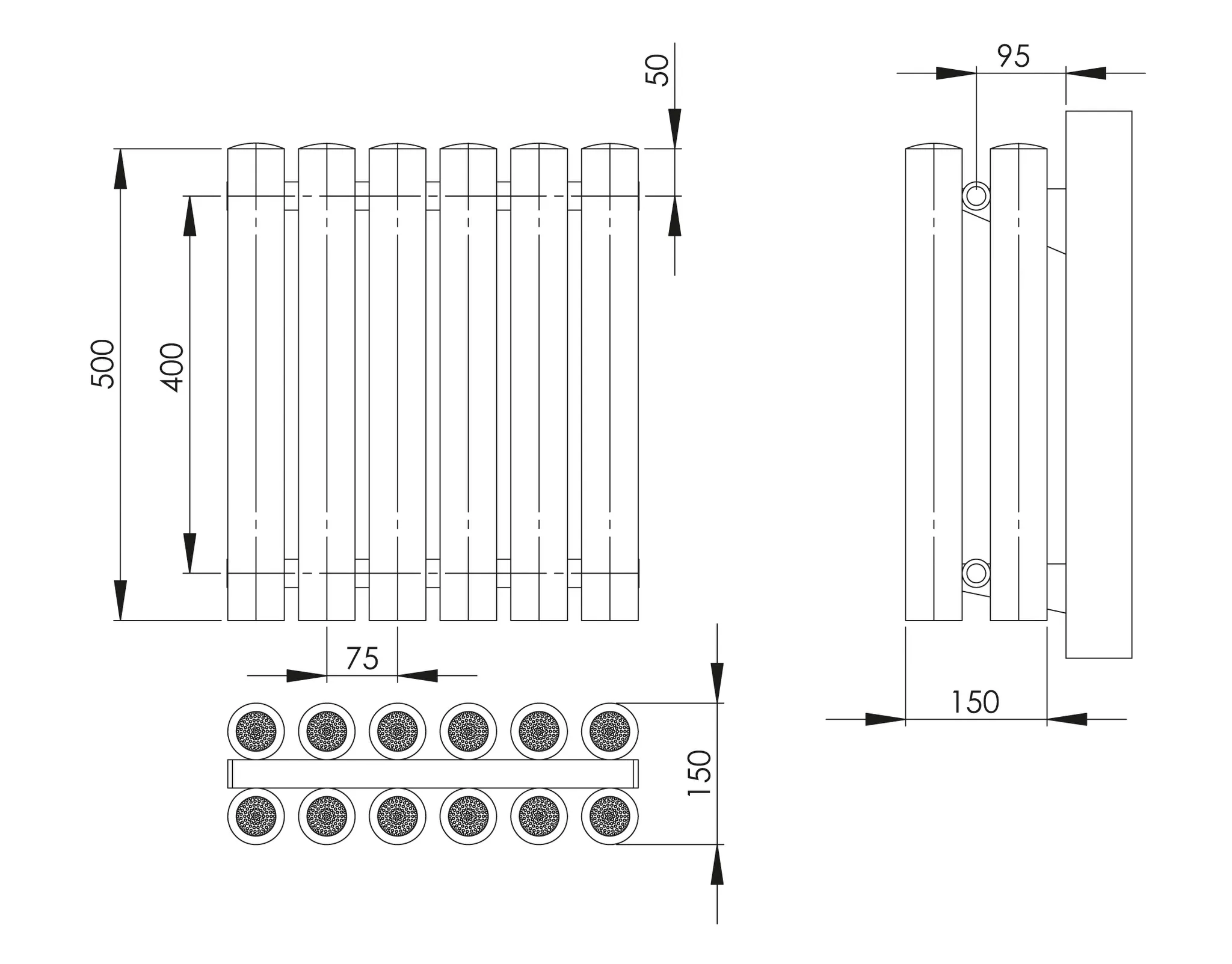 ASW Hygieneheizkörper zweireihig „Climaster“ C2 58,5 × 50 cm ASW Hygieneheizkörper zweireihig „Climaster“ C2 58,5 × 50 cm