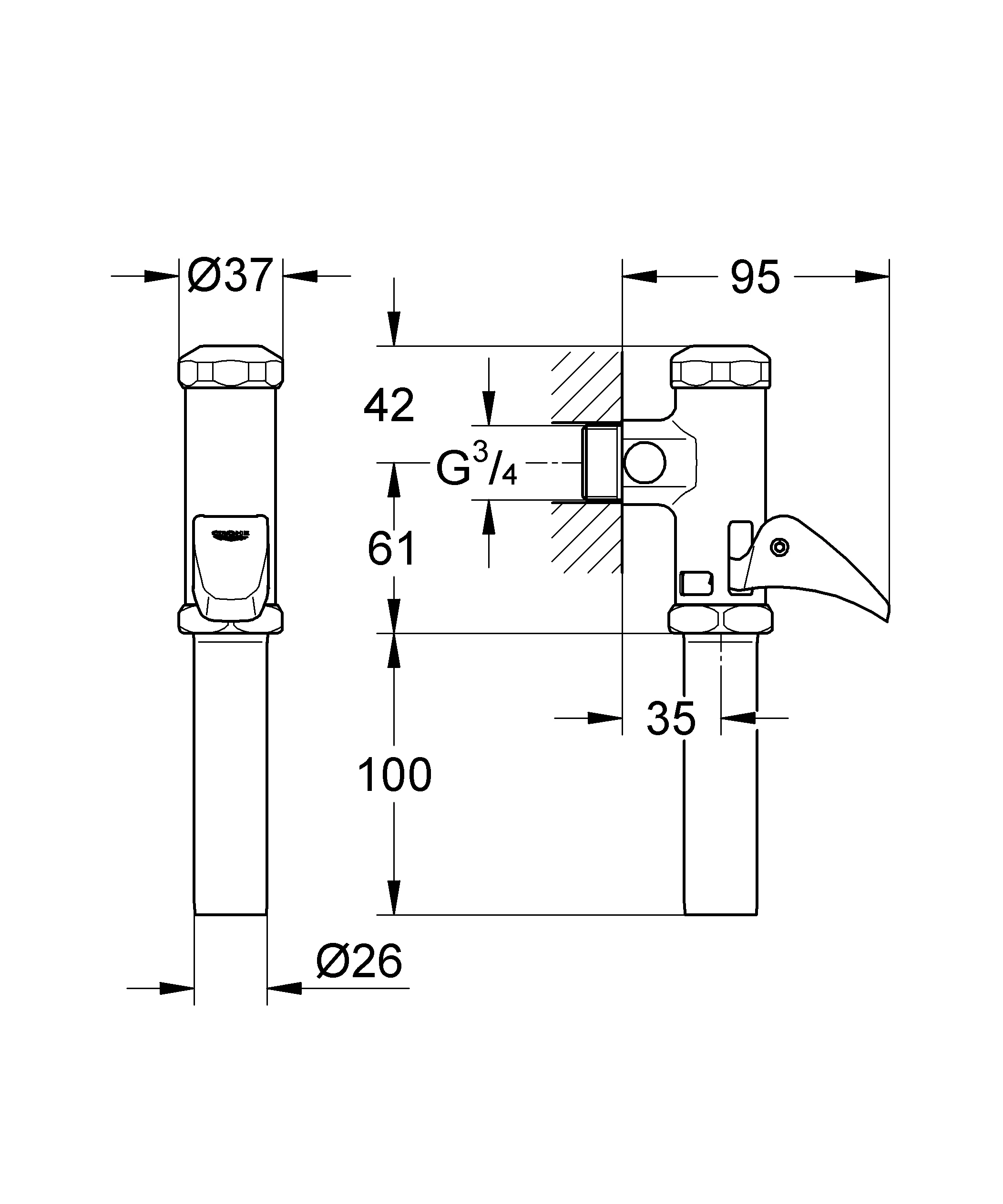 Automatic-Spüler DAL 37139, für WC, DN 20, ohne Vorabsperrung, chrom