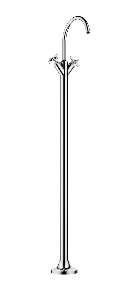 Waschtisch-Einlochbatterie mit Standrohr ohne Ablaufgarnitur VAIA Chrom 22585809