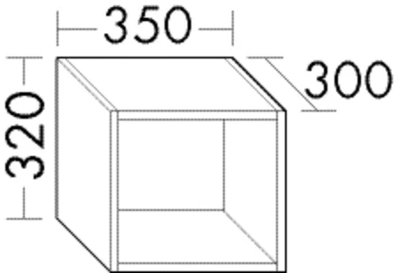 burgbad Regal „Eqio“ 350 × 320 × 300 mm in Weiß Hochglanz