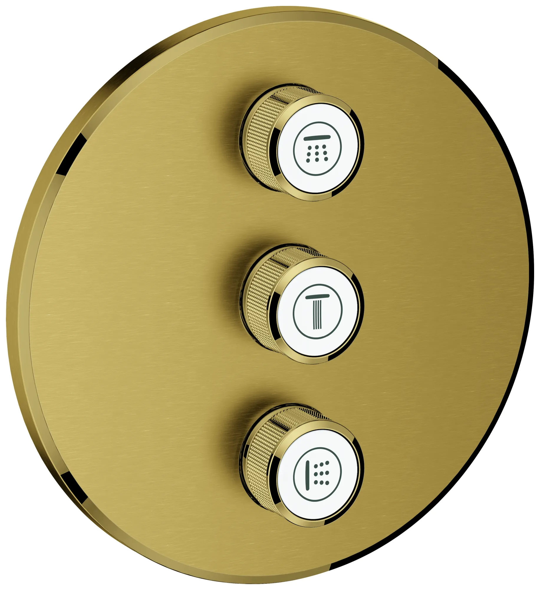 3-fach Unterputzventil Grohtherm SmartControl 29122, Fertigmontageset für Rapido SmartBox, Wandrosette rund, chrom 3-fach Unterputzventil Grohtherm SmartControl 29122, Fertigmontageset für Rapido SmartBox, Wandrosette rund, chrom