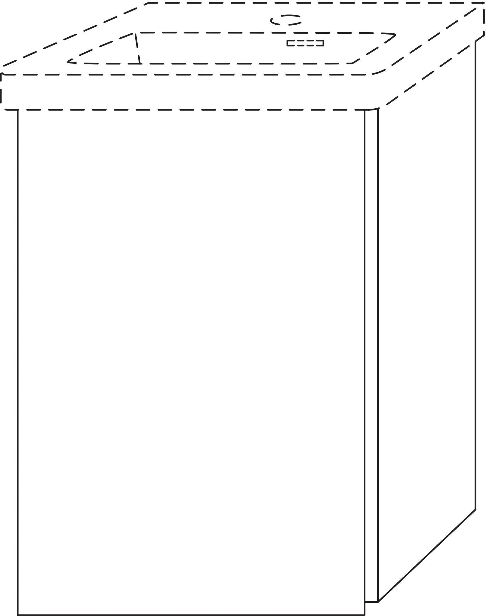 Waschtischunterbau rechts 3way (UM841) 517x335x293 Anthrazit-Matt