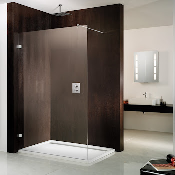 HSK rahmenlos Frontelement „Atelier Pur“ Walk in Glas Klar hell, Scharniere Edelstahllook