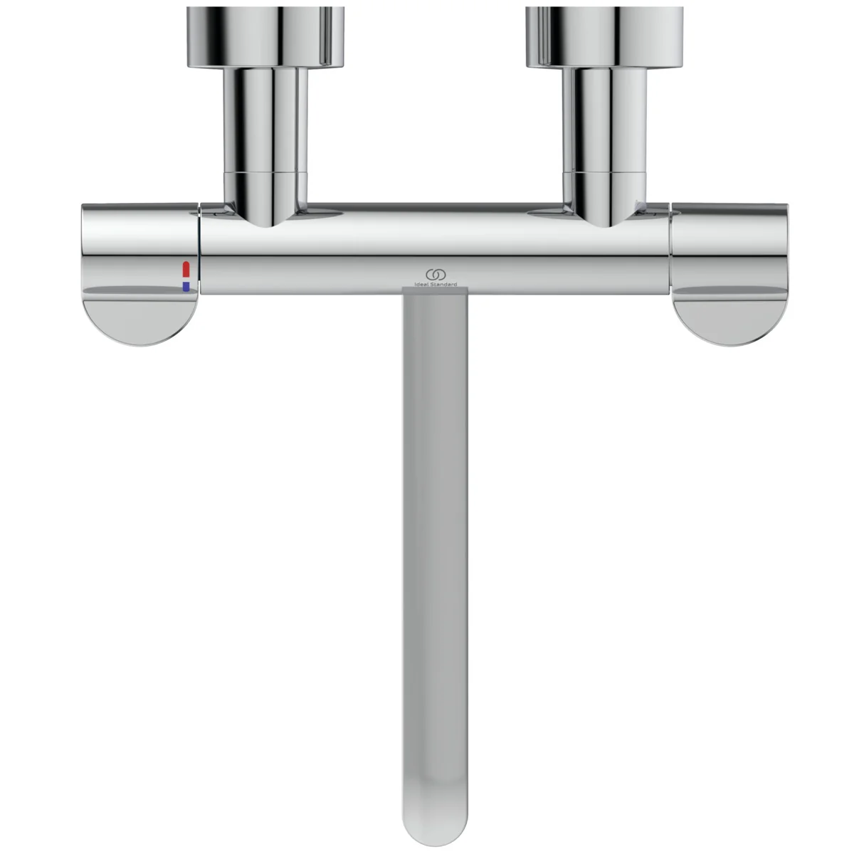 Ideal Standard Ceraplus Safe Wand-Waschtischthermostat Chrom, Ausladung 380 mm, thermische Desinfektion und absperrbare S-Anschlüsse