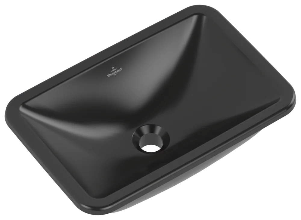 Villeroy & Boch Unterbauwaschbecken Loop & Friends Pure Black CeramicPlus 450x280x170mm mit Überlauf Villeroy & Boch Unterbauwaschbecken Loop & Friends Pure Black CeramicPlus 450x280x170mm mit Überlauf
