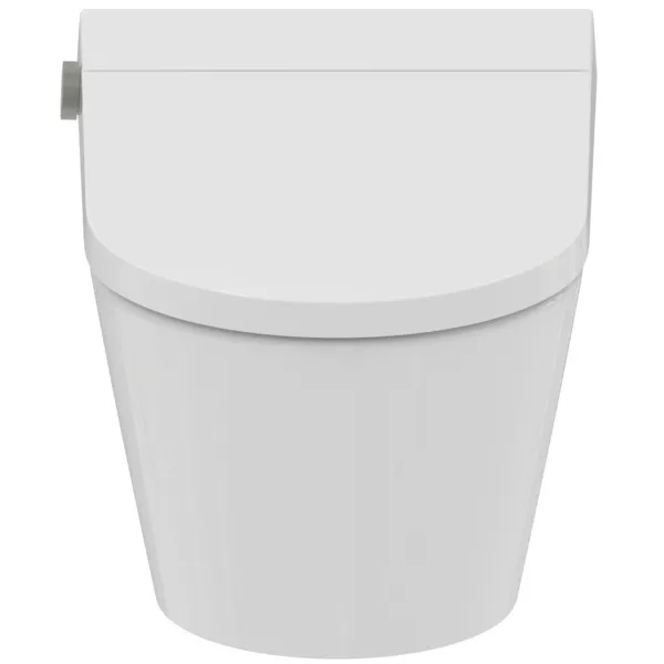 Wandtiefspül-WC mit Sitz i.life E ohne Spülrand mit Duschfunktion Weiß