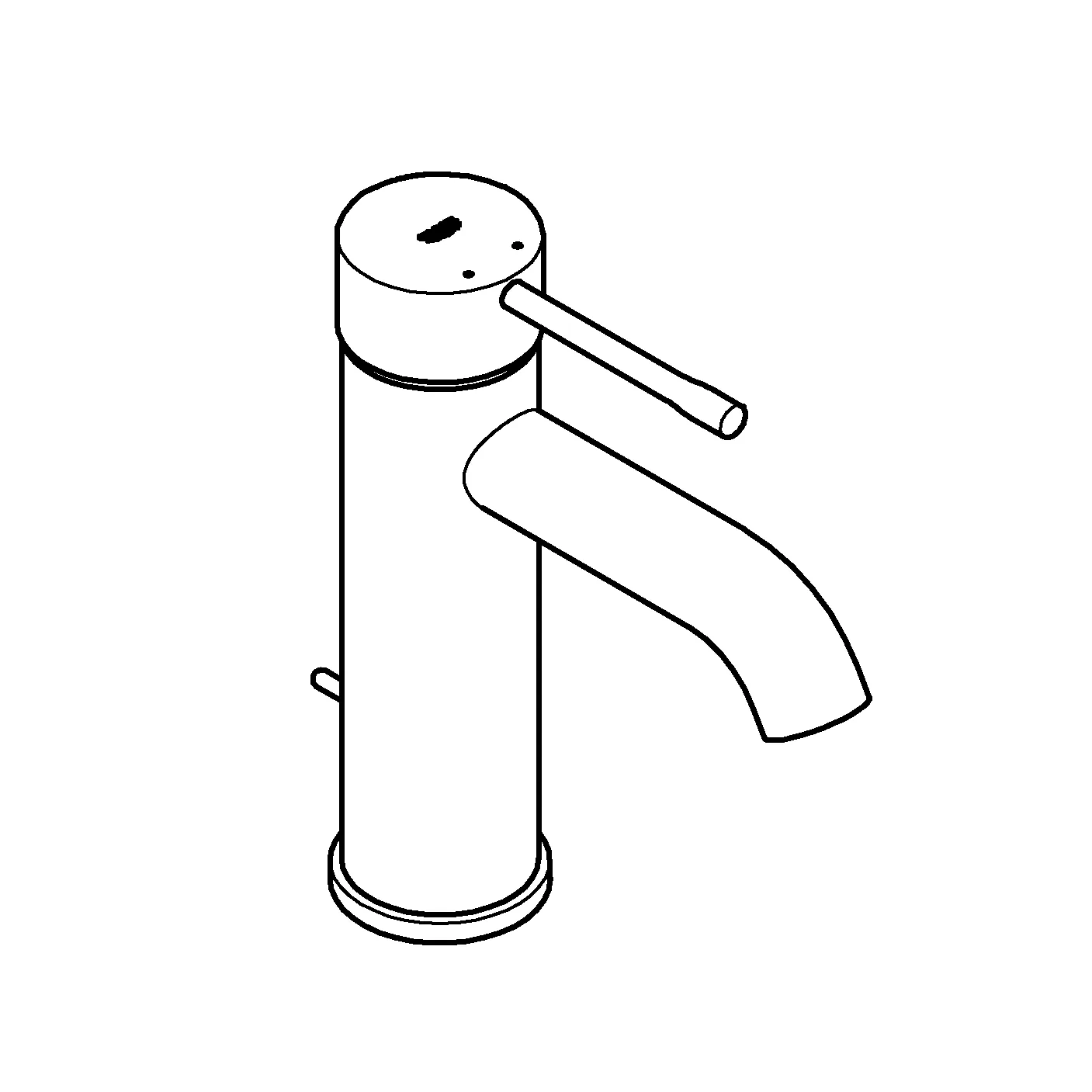 Einhand-Waschtischbatterie Essence 24171_1, S-Size, Einlochmontage, Zugstangen-Ablaufgarnitur, Professional Edition, chrom Einhand-Waschtischbatterie Essence 24171_1, S-Size, Einlochmontage, Zugstangen-Ablaufgarnitur, Professional Edition, chrom