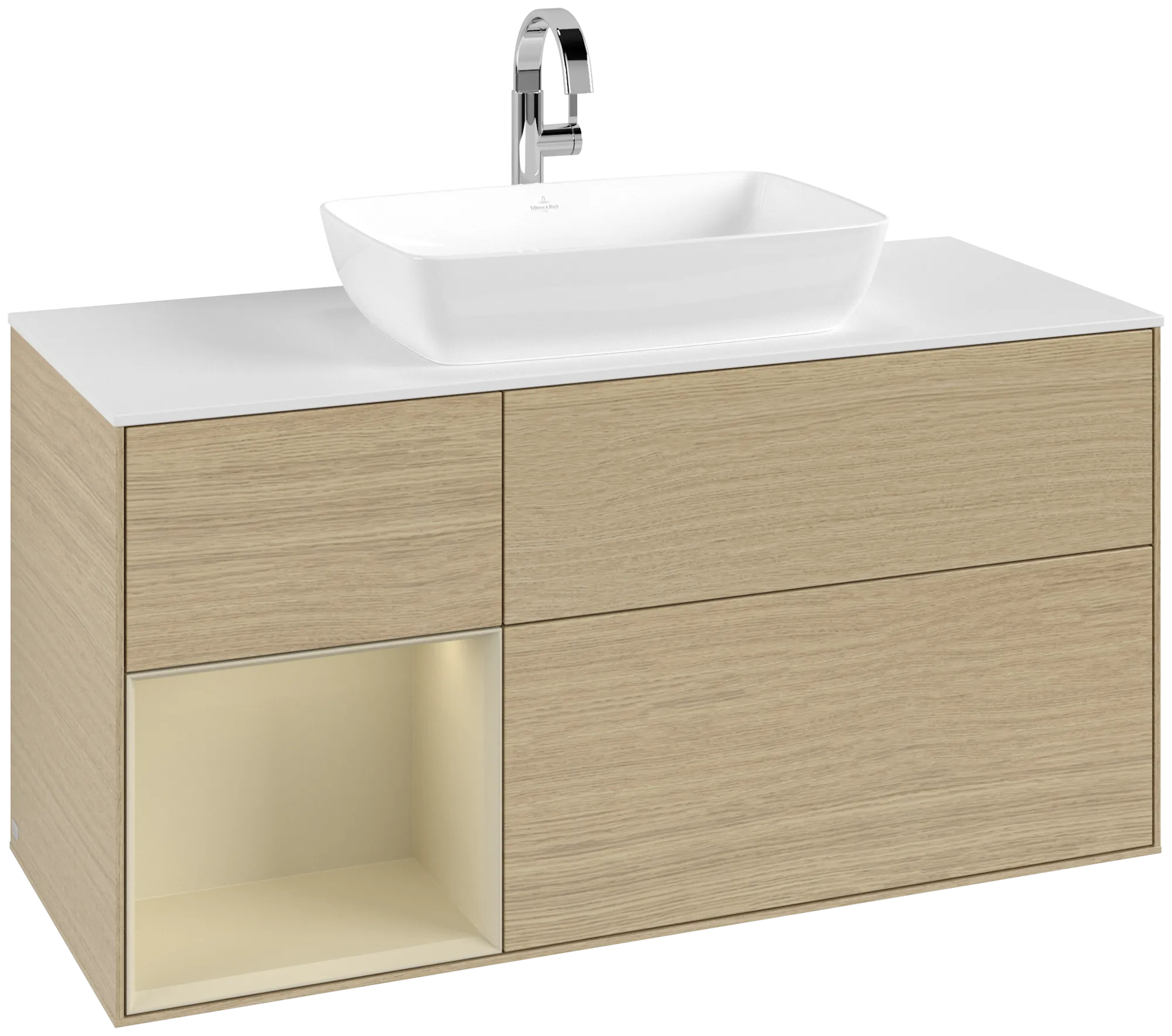 Villeroy & Boch Finion Waschbeckenunterschrank F82, 1200x603x501mm, mit Beleuchtung