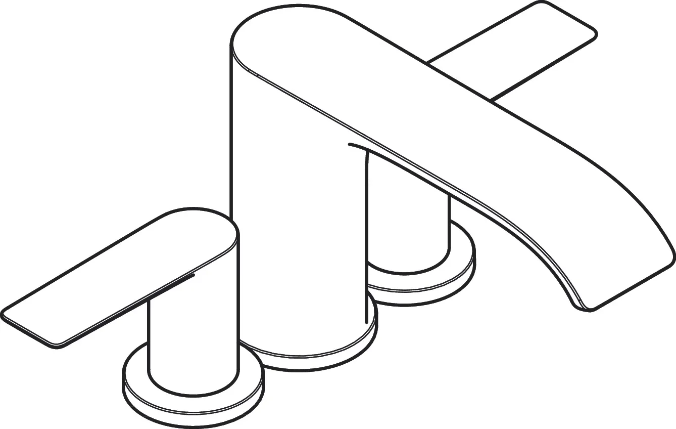3-Loch Waschtischarmatur 95 Vivenis mit Zugstangen-Ablaufgarnitur chrom 3-Loch Waschtischarmatur 95 Vivenis mit Zugstangen-Ablaufgarnitur chrom