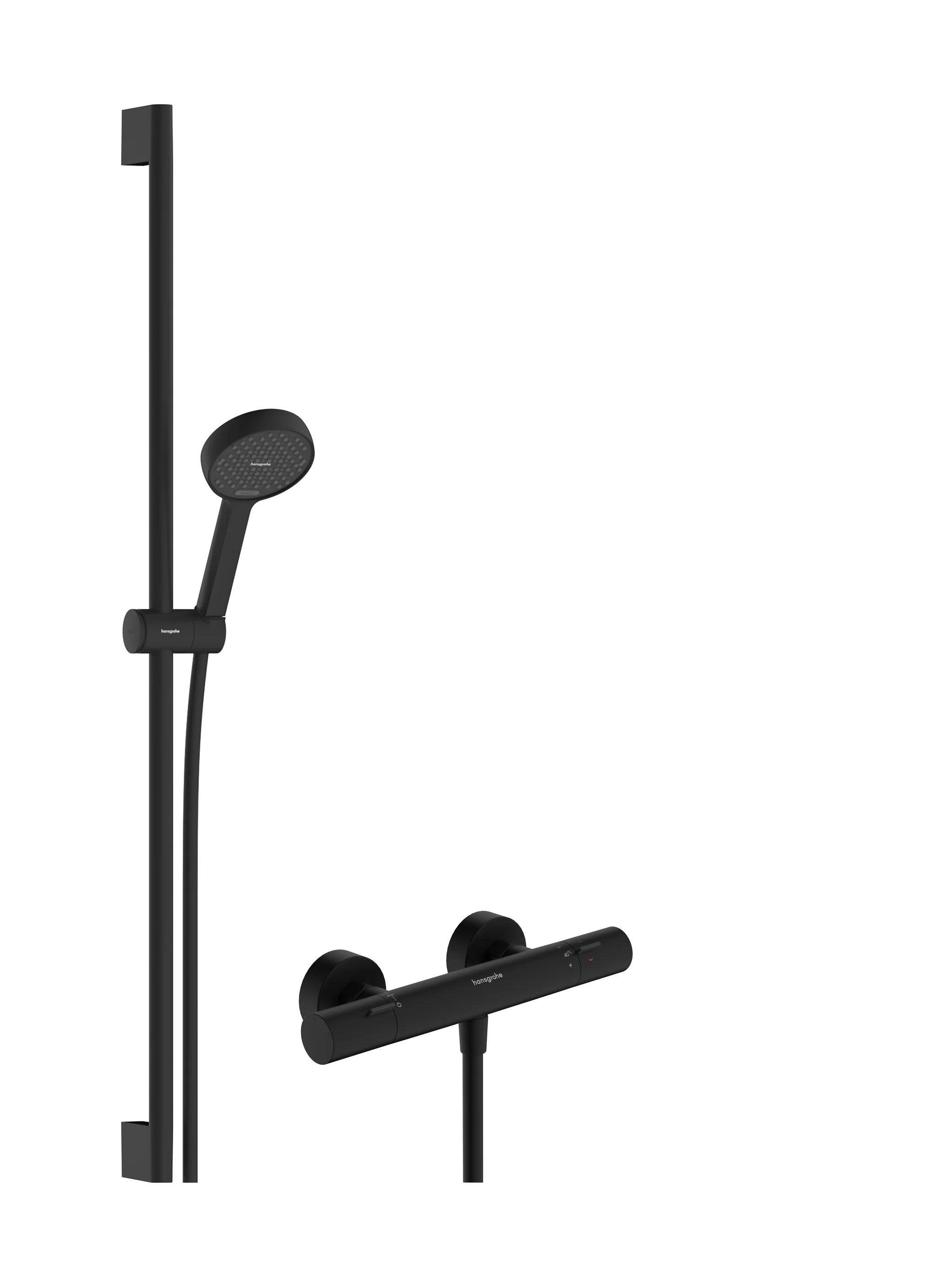 Activera Select S Brausesystem Aufputz 95 2jet EcoSmart mit Ecostat Fine und Brausestange 90 cm, Oberfläche: Chrom