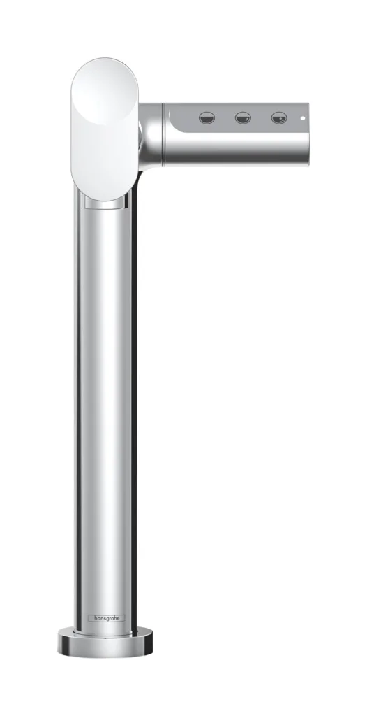 Hansgrohe Aqittura M91 SodaSystem 240, 1jet Starter Set Chrom - Einhebel-Küchenmischer mit Laminarstrahl, ComfortZone 240, Schwenkbereich 60° oder 110°, Hahnlochbohrung 35 mm